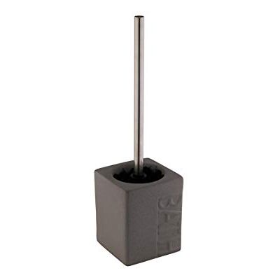 axentia Ensemble WC Bath, Porte-brosse sur Pied en Dolomite Dure et Résistante aux Acides avec Brosse, Poignée en Inox, env. 10,5 x 13 x 10,5 cm, Gris axentia Ensemble WC Bath, Porte-brosse sur Pied en Dolomite Dure et Résistante aux Acides avec Brosse, Poignée en Inox, env. 10,5 x 13 x 10,5 cm, Gris