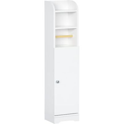 kleankin Support Papier Toilette 23 x 18 x 100 cm Blanc Armoire de Rangement pour Papier, Gain de Place, Salle de Bain kleankin Support Papier Toilette 23 x 18 x 100 cm Blanc Armoire de Rangement pour Papier, Gain de Place, Salle de Bain