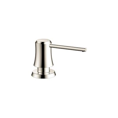 Hansgrohe Distributeur de savon de 7,6 cm pour évier de salle de bain et cuisine en nickel poli, 04796830 Hansgrohe Distributeur de savon de 7,6 cm pour évier de salle de bain et cuisine en nickel poli, 04796830