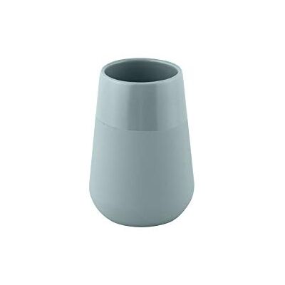axentia Gobelet pour brosse à dents rond en grès Nevada, verre porte-brosse à dents, porte-brosse à dents en grès, bleu axentia Gobelet pour brosse à dents rond en grès Nevada, verre porte-brosse à dents, porte-brosse à dents en grès, bleu