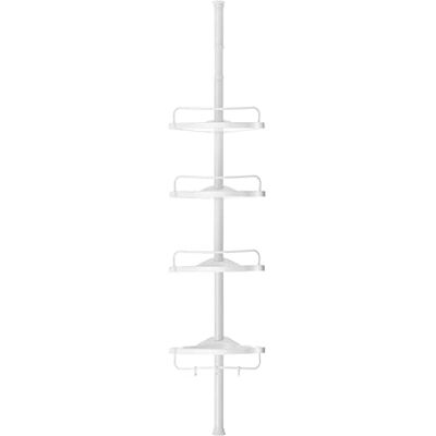 SONGMICS 85-305 cm Étagère de Douche pour Salle de Bain avec Tubes Télescopiques et 4 Tablettes BCB001A SONGMICS 85-305 cm Étagère de Douche pour Salle de Bain avec Tubes Télescopiques et 4 Tablettes BCB001A