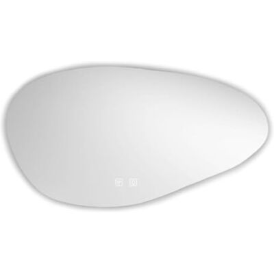 Rea Miroir P11386 LED Cloud A 100 x 60 cm miroir de salle de bain moderne asymétrique (chromé) 2,5 x 100 x 60 cm Rea Miroir P11386 LED Cloud A 100 x 60 cm miroir de salle de bain moderne asymétrique (chromé) 2,5 x 100 x 60 cm