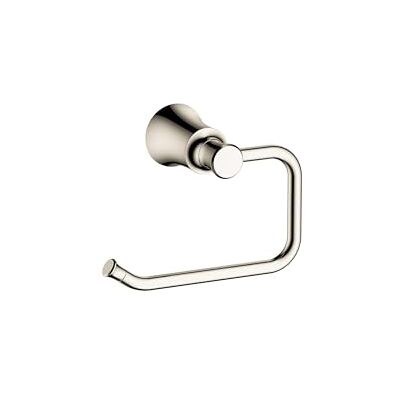 Hansgrohe Toilet Paper Holder 5-inch Transitional Accessories in Polished Nickel, 04787830 Hansgrohe Toilet Paper Holder 5-inch Transitional Accessories in Polished Nickel, 04787830