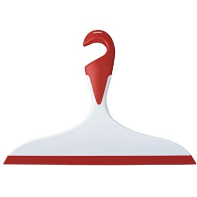 WENKO Raclette de douche, raclette salle de bain, avec crochet de suspension, L23 cm, Loano, Rouge WENKO Raclette de douche, raclette salle de bain, avec crochet de suspension, L23 cm, Loano, Rouge