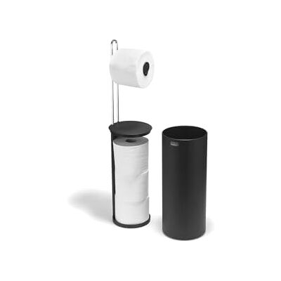 Joseph Joseph EasyStore Porte-Papier Toilette sur Pied, avec Rangement Dissimulé pour 3 Rouleaux, Noir Mat Joseph Joseph EasyStore Porte-Papier Toilette sur Pied, avec Rangement Dissimulé pour 3 Rouleaux, Noir Mat