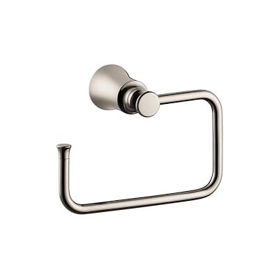 Hansgrohe Towel Ring 8-inch Transitional Towel Holder in Polished Nickel, 04786830 Hansgrohe Towel Ring 8-inch Transitional Towel Holder in Polished Nickel, 04786830