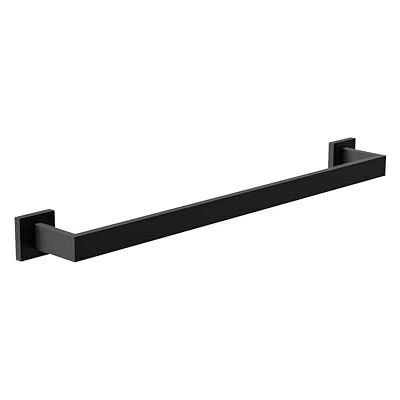 Amig Porte-serviettes de salle de bain Mod. Isla-1 Support mural pour serviettes avec vis incluses 600 x 80 x 55 mm Acier inoxydable Noir mat Amig Porte-serviettes de salle de bain Mod. Isla-1 Support mural pour serviettes avec vis incluses 600 x 80 x 55 mm Acier inoxydable Noir mat