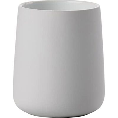 Zone Nova Gobelet à Dents en Porcelaine, Gris, 10 cm Zone Nova Gobelet à Dents en Porcelaine, Gris, 10 cm