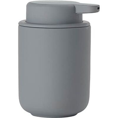 Zone Ume Distributeur de savon liquide en grès avec revêtement Soft Touch Gris Zone Ume Distributeur de savon liquide en grès avec revêtement Soft Touch Gris