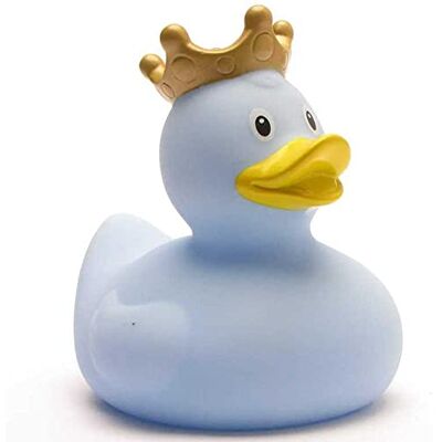 Duckshop Canard de bain roi bleu I couineur I L 7,5 cm I avec porte-clés de bain inclus Duckshop Canard de bain roi bleu I couineur I L 7,5 cm I avec porte-clés de bain inclus