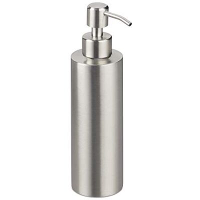 Relaxdays Distributeur de savon rechargeable en acier inoxydable brossé 300 ml Argenté Relaxdays Distributeur de savon rechargeable en acier inoxydable brossé 300 ml Argenté