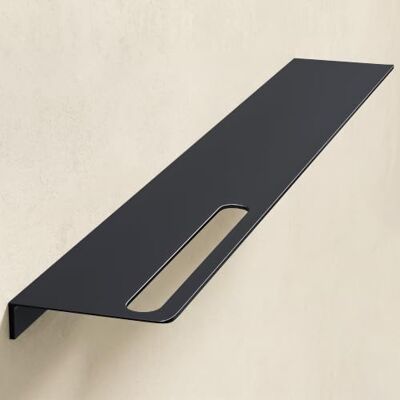 Mai & Mai Étagère Murale de Rangement en Aluminium Porte-Serviettes au Mur Support Rangement à Poser à Susprendre pour Salle de Bain Cuisine Noir Mat 80×12,5×3,2 CM Reglo-06 Mai & Mai Étagère Murale de Rangement en Aluminium Porte-Serviettes au Mur Support Rangement à Poser à Susprendre pour Salle de Bain Cuisine Noir Mat 80×12,5×3,2 CM Reglo-06