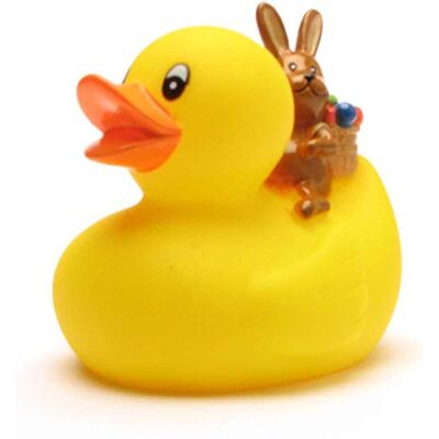 Duckshop Canard de bain avec lapin de Pâques I Canard couineur I I L : 8 cm – Porte-clés canard de bain inclus Duckshop Canard de bain avec lapin de Pâques I Canard couineur I I L : 8 cm – Porte-clés canard de bain inclus