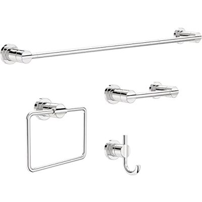 Delta NIC64-PC Nicoli Kit de quincaillerie pour salle de bain 4 pièces Chrome poli Delta NIC64-PC Nicoli Kit de quincaillerie pour salle de bain 4 pièces Chrome poli