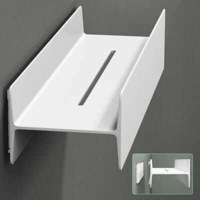 Mai & Mai Étagère Murale de Rangement en Almélec Support Rangement au Mur Étagère Douche à Poser pour Salle de Bain Cuisine Chambre Blanc Mat 40×11×8 CM Reglo-03 Mai & Mai Étagère Murale de Rangement en Almélec Support Rangement au Mur Étagère Douche à Poser pour Salle de Bain Cuisine Chambre Blanc Mat 40×11×8 CM Reglo-03