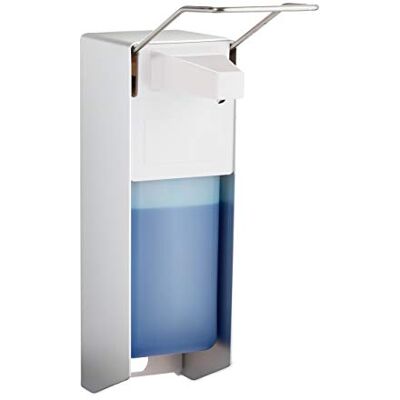 Relaxdays Distributeur Mural désinfectant Savon Liquide, 1000 ML, Cabinet médical Entreprise Bureau, Argent, Plastique, métal, 1 élément Relaxdays Distributeur Mural désinfectant Savon Liquide, 1000 ML, Cabinet médical Entreprise Bureau, Argent, Plastique, métal, 1 élément