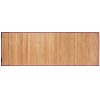 Relaxdays Tapis en Bambou Résistant Humidité Anti-glisse Bord textile Sortie de Bain Douche SDB, 61x182 cm, nature Relaxdays Tapis en Bambou Résistant Humidité Anti-glisse Bord textile Sortie de Bain Douche SDB, 61x182 cm, nature