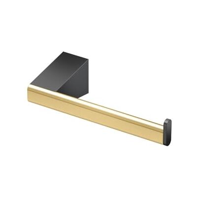 Gatco 5673 A-Line Toilet Paper Holder, Brushed Brass Matte Black Combo Gatco 5673 A-Line Toilet Paper Holder, Brushed Brass Matte Black Combo