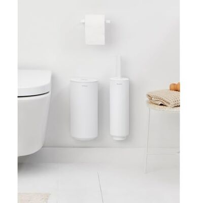 Brabantia Mindset Ensemble d'accessoires de toilette Brosse de toilette, porte-rouleau et distributeur de rouleaux Brosse à poils hygiéniques Résistant à la corrosion Matériel de fixation Brabantia Mindset Ensemble d'accessoires de toilette Brosse de toilette, porte-rouleau et distributeur de rouleaux Brosse à poils hygiéniques Résistant à la corrosion Matériel de fixation