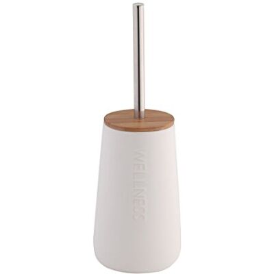 axentia Brosse WC en dolomite grise avec manche en bambou et acier inoxydable Brosse WC avec support Brosse WC sans perçage Brosse WC et récipient axentia Brosse WC en dolomite grise avec manche en bambou et acier inoxydable Brosse WC avec support Brosse WC sans perçage Brosse WC et récipient