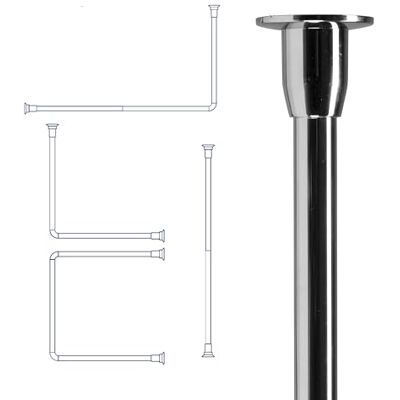 Croydex Fineline Barre de Douche et kit de Rail, Acier Inoxydable, Chrome, Droit jusqu'à 2520 mm Croydex Fineline Barre de Douche et kit de Rail, Acier Inoxydable, Chrome, Droit jusqu'à 2520 mm