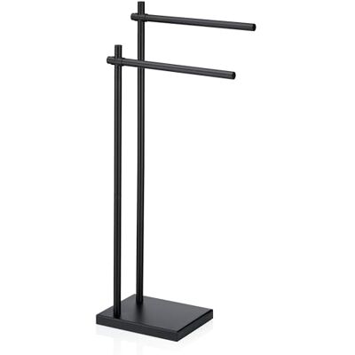 kela Devin 23962 Porte-serviettes en métal Noir mat Hauteur 79 cm Montage à barre variable kela Devin 23962 Porte-serviettes en métal Noir mat Hauteur 79 cm Montage à barre variable