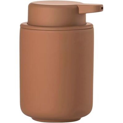 Zone Ume Distributeur de Savon Liquide Grès/Céramique Revêtement Soft Touch Scandinave Design 250ml Hauteur 12.8cm Terracotta Zone Ume Distributeur de Savon Liquide Grès/Céramique Revêtement Soft Touch Scandinave Design 250ml Hauteur 12.8cm Terracotta