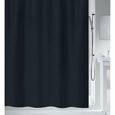 Spirella Primo Rideau de Douche Polyester Noir 240 x 180 cm Spirella Primo Rideau de Douche Polyester Noir 240 x 180 cm