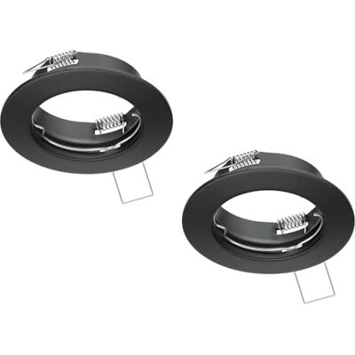 ledscom.de 2x cadre d'encastrement au plafond FERE, rond, noir mat ledscom.de 2x cadre d'encastrement au plafond FERE, rond, noir mat