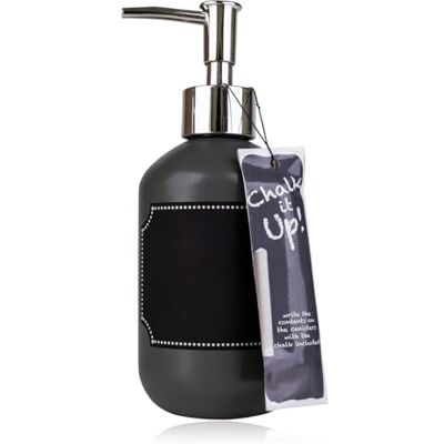 accentra Distributeur de savon en verre noir à écrire individuellement Distributeur de savon liquide et de liquide vaisselle pour lavabo, baignoire ou douche Avec craie Bricolage accentra Distributeur de savon en verre noir à écrire individuellement Distributeur de savon liquide et de liquide vaisselle pour lavabo, baignoire ou douche Avec craie Bricolage