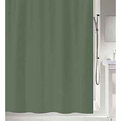 Rideau de douche en polyester vert foncé - Spirella Primo Rideau de douche en polyester vert foncé - Spirella Primo