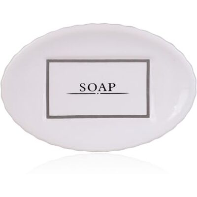 accentra Porte-savon en céramique blanc avec impression savon Accessoire de salle de bain pour lavabo, baignoire ou douche accentra Porte-savon en céramique blanc avec impression savon Accessoire de salle de bain pour lavabo, baignoire ou douche