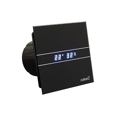 CATA E-100 BK Extracteur d'Air pour Salle de Bain Série E Methacrylate Standard Façade en Verre Noir Classe Énergétique B Extracteur de Salle de Bain Silencieux 15 cm De Large CATA E-100 BK Extracteur d'Air pour Salle de Bain Série E Methacrylate Standard Façade en Verre Noir Classe Énergétique B Extracteur de Salle de Bain Silencieux 15 cm De Large