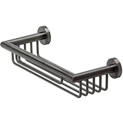 Geesa Nemox Panier de douche en acier inoxydable Noir brossé 349 x 82 x 131 mm Geesa Nemox Panier de douche en acier inoxydable Noir brossé 349 x 82 x 131 mm
