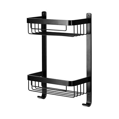 Panier de douche à double niveau Croydex - Salle de bain Aluminium Noir Mat Facile à nettoyer Panier de douche à double niveau Croydex - Salle de bain Aluminium Noir Mat Facile à nettoyer