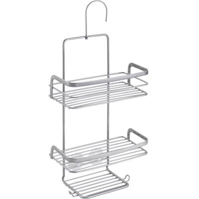 Metaltex Étagère de douche à 3 compartiments pour barre de douche Origin LUXY, douche avec crochets Metaltex Étagère de douche à 3 compartiments pour barre de douche Origin LUXY, douche avec crochets