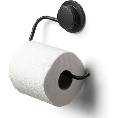 Croydex Stick 'n' Lock Porte-rouleau de papier toilette noir mat, installation facile, adhésif ou vissage, sans perçage, toutes les fixations sont incluses, accessoires de salle de bain assortis Croydex Stick 'n' Lock Porte-rouleau de papier toilette noir mat, installation facile, adhésif ou vissage, sans perçage, toutes les fixations sont incluses, accessoires de salle de bain assortis