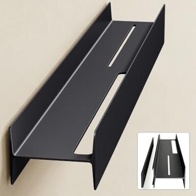 Mai & Mai Étagère Murale de Rangement en Almélec Porte-Serviettes au Mur Support Rangement à Poser à Susprendre pour Salle de Bain Cuisine Noir Mat 80×11×8 CM Reglo-03 Mai & Mai Étagère Murale de Rangement en Almélec Porte-Serviettes au Mur Support Rangement à Poser à Susprendre pour Salle de Bain Cuisine Noir Mat 80×11×8 CM Reglo-03