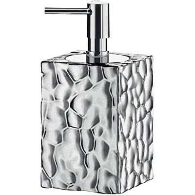 Gedy New Martina Distributeur De Savon, Céramique, Argent, 7,5 X 7,5 X 16 Gedy New Martina Distributeur De Savon, Céramique, Argent, 7,5 X 7,5 X 16