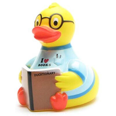 Duckshop l Ver de bibliothèque Canard de bain l Canard en caoutchouc L: 11 cm Duckshop l Ver de bibliothèque Canard de bain l Canard en caoutchouc L: 11 cm