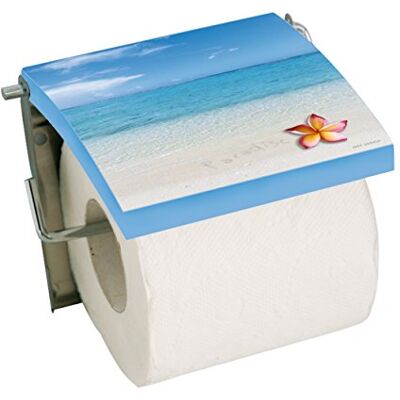 MSV homeXpert Porte Rouleau Papier WC Mural MDF INOX Paradise Bleu MSV homeXpert Porte Rouleau Papier WC Mural MDF INOX Paradise Bleu