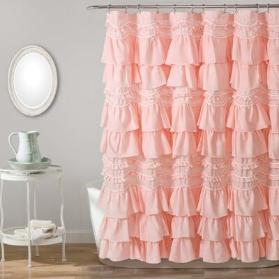 Lush Decor , Blush Kemmy Rideau de douche 183 x 183 cm Lush Decor , Blush Kemmy Rideau de douche 183 x 183 cm