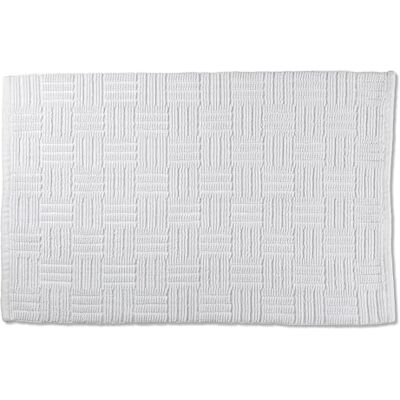 kela Leana 23527 Tapis de Baignoire Antidérapant 100% Coton Blanc 100 x 60 cm Lavable à 30 °C Compatible avec Chauffage au Sol kela Leana 23527 Tapis de Baignoire Antidérapant 100% Coton Blanc 100 x 60 cm Lavable à 30 °C Compatible avec Chauffage au Sol
