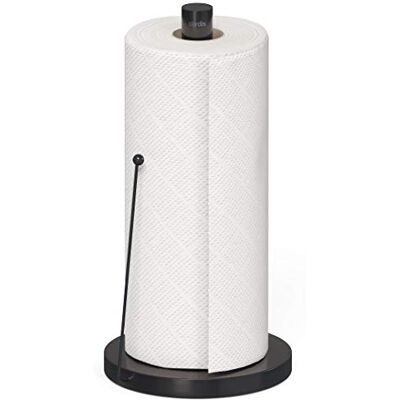 stardis Simply Porte-rouleau de papier de cuisine en acier inoxydable brossé mat robuste et durable (noir) stardis Simply Porte-rouleau de papier de cuisine en acier inoxydable brossé mat robuste et durable (noir)