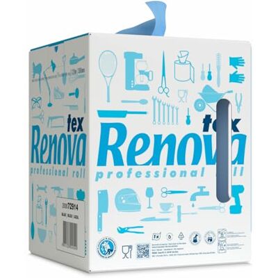 Renova Essuie-mains Tex 120 m Bleu Renova Essuie-mains Tex 120 m Bleu