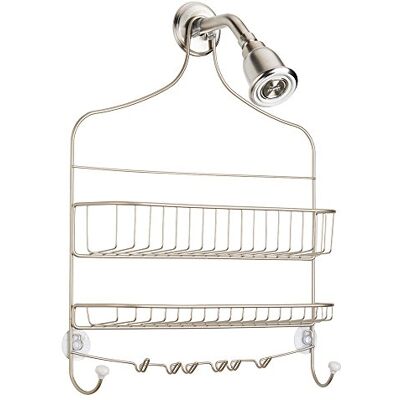 InterDesign iDesign Cero Étagère de douche large Satin/blanc InterDesign iDesign Cero Étagère de douche large Satin/blanc
