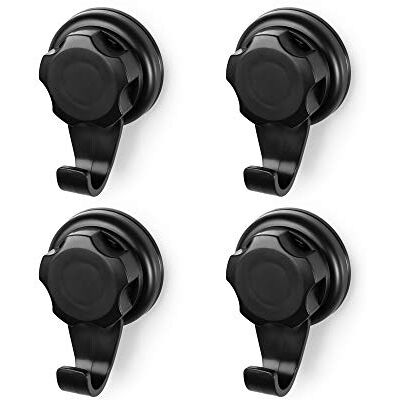Compactor Bestlock Lot de 4 crochets noirs 5,4 x 4 x 8 (h) cm, matériau : TPU et ABS, installation facile, imperméables et antirouille Compactor Bestlock Lot de 4 crochets noirs 5,4 x 4 x 8 (h) cm, matériau : TPU et ABS, installation facile, imperméables et antirouille
