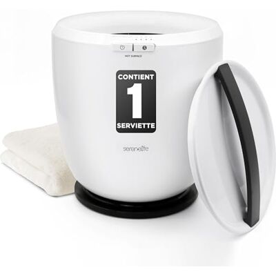 SereneLife Chauffe-Serviettes de Luxe pour Salle de Bain – Seau Chauffant avec Arrêt Automatique et Support pour Disque Parfumé – Chauffe 1 Grande Serviette – Design Compact ABS Naturel SereneLife Chauffe-Serviettes de Luxe pour Salle de Bain – Seau Chauffant avec Arrêt Automatique et Support pour Disque Parfumé – Chauffe 1 Grande Serviette – Design Compact ABS Naturel