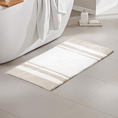 Madison Park Tapis de spa réversible à rayures 100% coton ultra doux pour bain rapide, antidérapant, absorbant à séchage rapide, pour baignoire, salle de douche et salle de bain, 50,8 x 76,2 cm, Madison Park Tapis de spa réversible à rayures 100% coton ultra doux pour bain rapide, antidérapant, absorbant à séchage rapide, pour baignoire, salle de douche et salle de bain, 50,8 x 76,2 cm,
