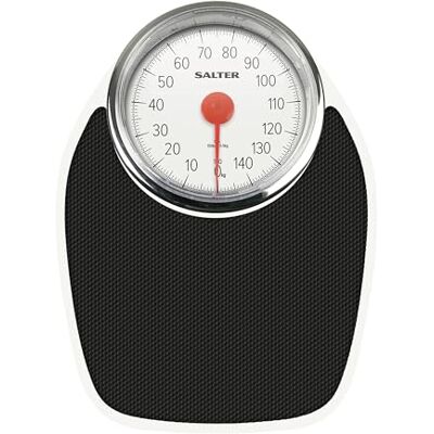 Salter 195 WHKR Balance de salle de bain de style médecin – balance mécanique de poids corporel, pesant jusqu'à 150kg, cadran facile à lire avec aiguille, lec Salter 195 WHKR Balance de salle de bain de style médecin – balance mécanique de poids corporel, pesant jusqu'à 150kg, cadran facile à lire avec aiguille, lec